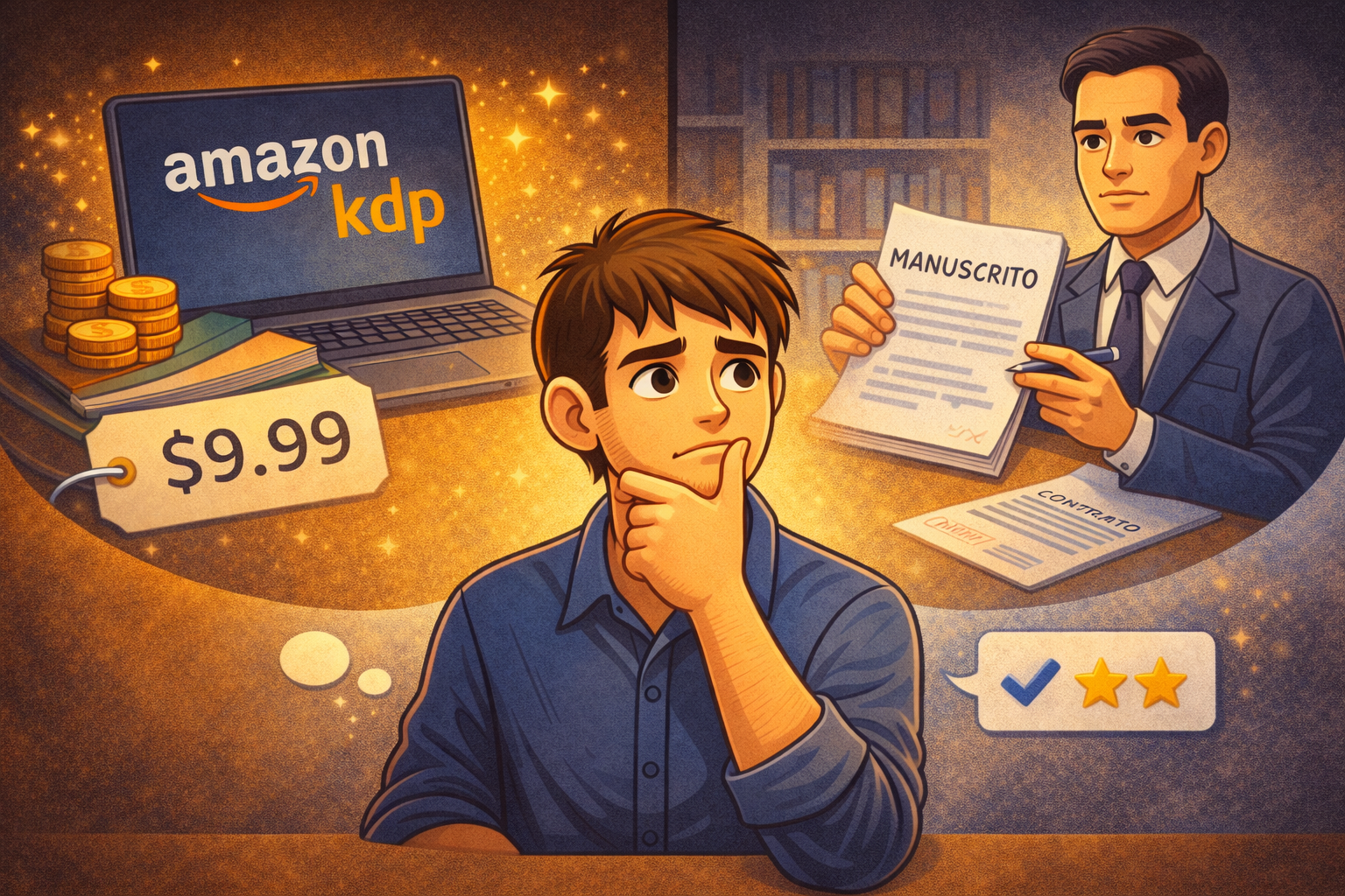 Amazon KDP vs editorial tradicional: qué opción tiene más sentido para un autor independiente