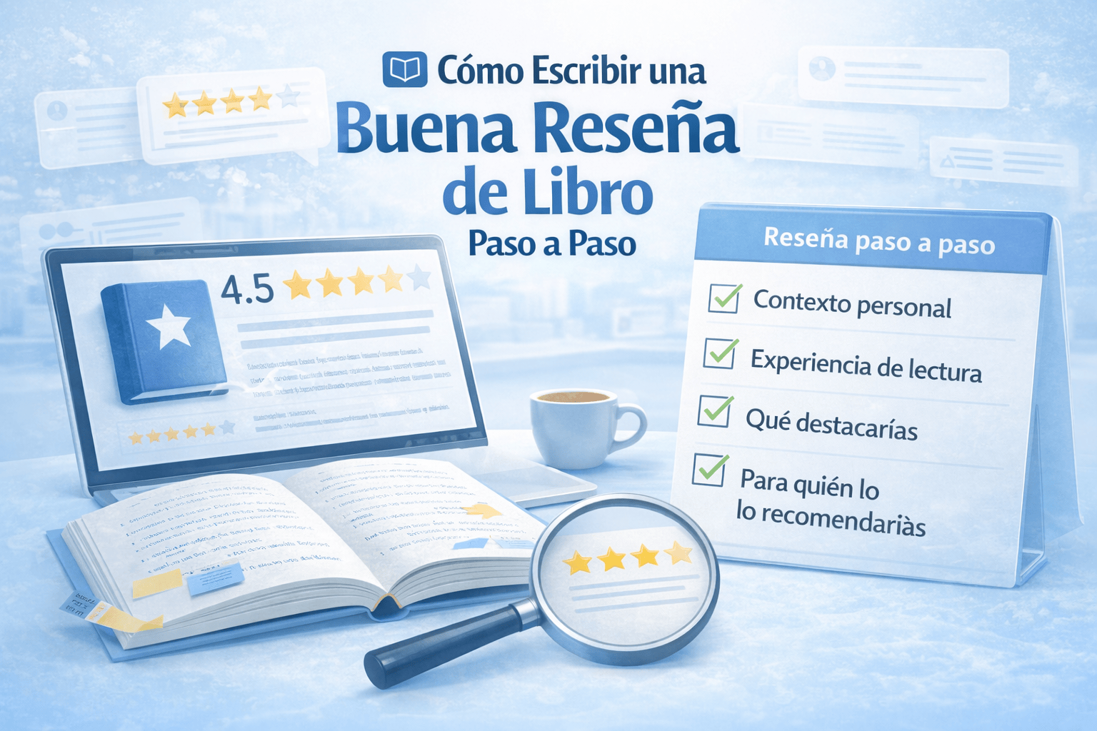 Cómo escribir una buena reseña de libro: guía clara para lectores reales