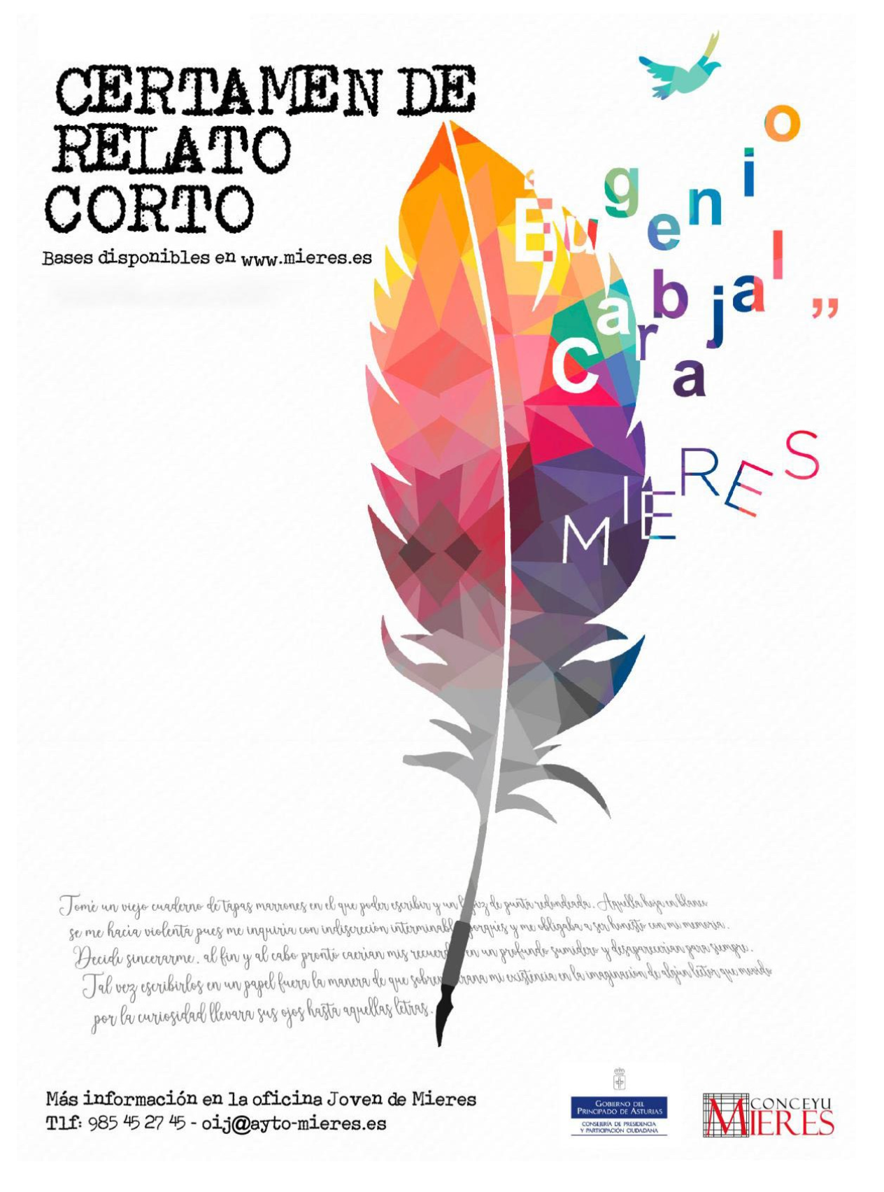XXIV Certamen de Relato Corto "Eugenio Carbajal": último mes para presentarte